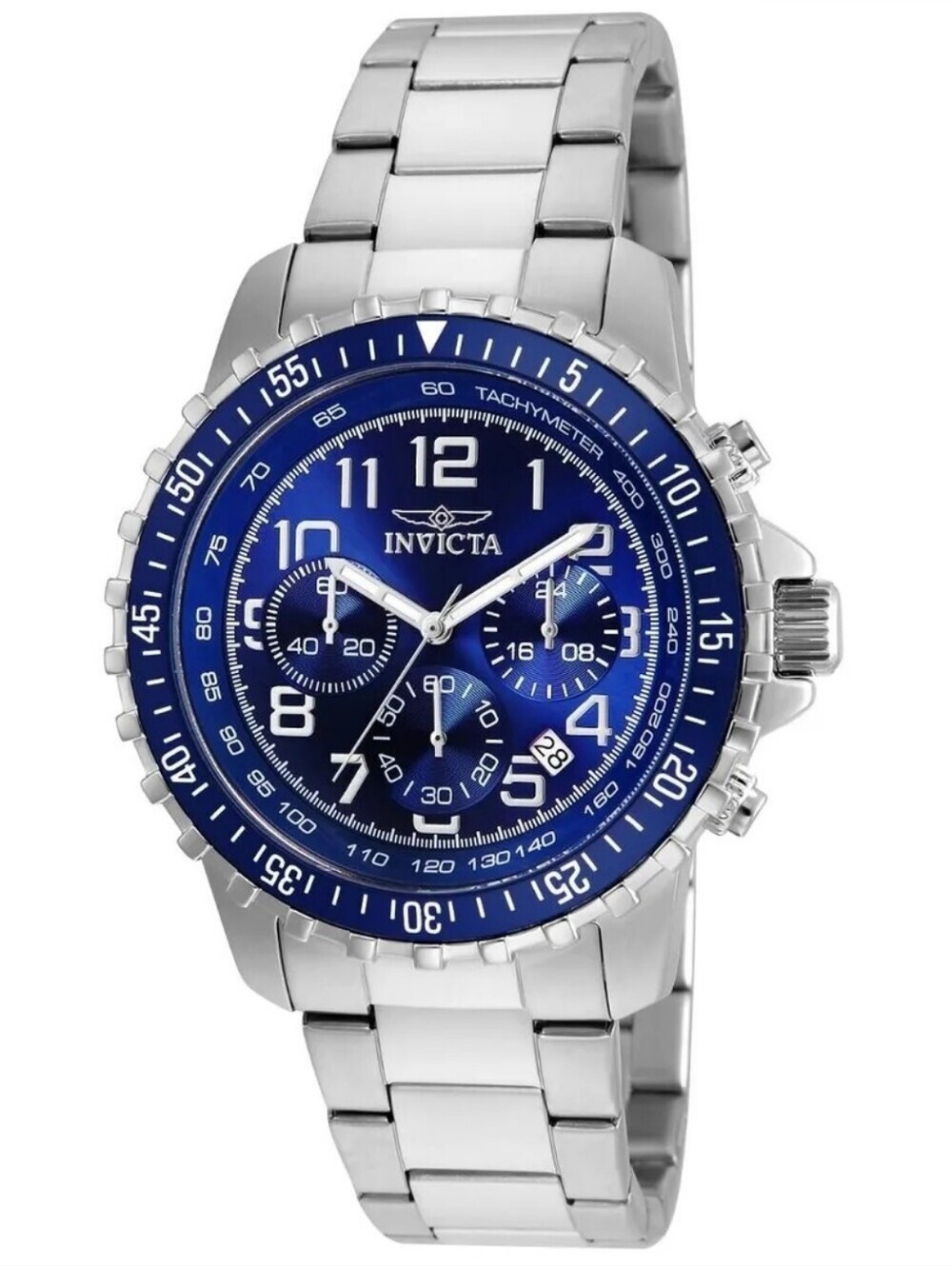 Invicta Specialty Deep Blue Vector Field Men's Watch 45mm Steel 6621 Chronograph